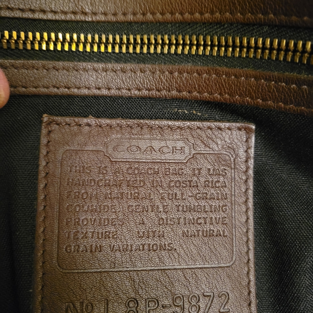Coach Leather Zippered Tote - Picture 6 of 11